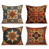 Retro Moroccan Style Cushion Pillowcase Printed Polyester 45X45Cm Throw Pillowcover Decorative Sofa Cushion Pillowslip Decor