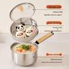 Ningzhao Stainless Steel Wooden Handle Saucepan with Steamer
