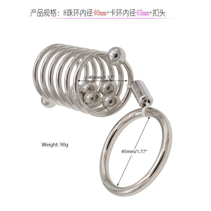 Stainless Steel Multiple Beads Penis Lantern Ring Couple Passion Alternative Climax Sex Tools Adult Toys Not Loose