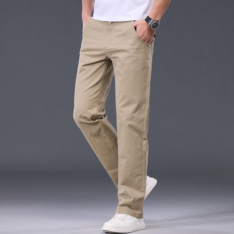 JYL Men's Flexible Business Pants Wide and Straight Style General Youth
