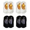 Cute Cat Socks with Balls for Women Novelty Animal Crew Socks Funny 3D Fuzzy Balls Cotton Sock for Cat Lovers