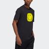 adidas Neo Smiley Face Print Sport Rundhals T-Shirt Herren Tops Schwarz H62013