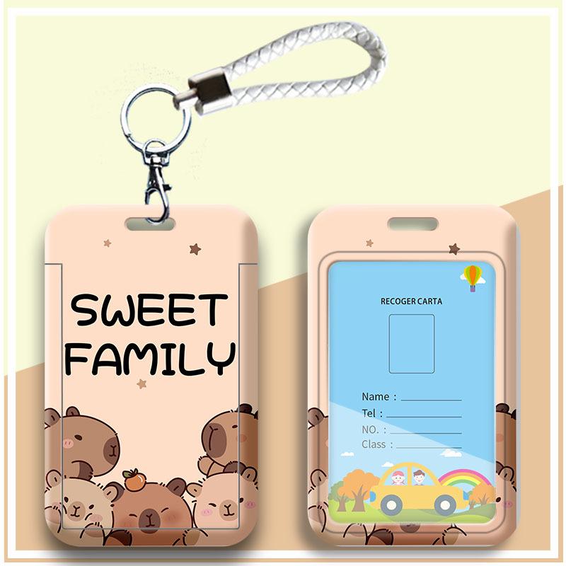 Student Cartoon Lanyard ID & Card Holder for Bus, Subway, Water, and Work Badge