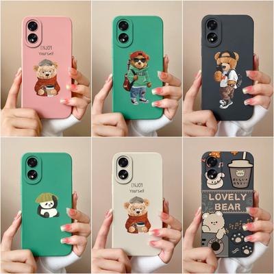 Husă pentru OPPO Realme C53 C51 Narzo N53 A38 A79 A98 Husă drăguță, la modă, rezistentă la șocuri, geantă pentru telefon, silicon moale, lichid, mată, pentru OPPO Shell