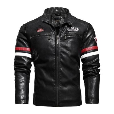 Men 'S Streetwear Jacket Autumn Casual Long Sleeve Leather Jacket