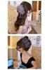Fluffy Bubble Gauze Large Claw Clip for Women - Thin, High-End Style Shark Hair Bun Clip