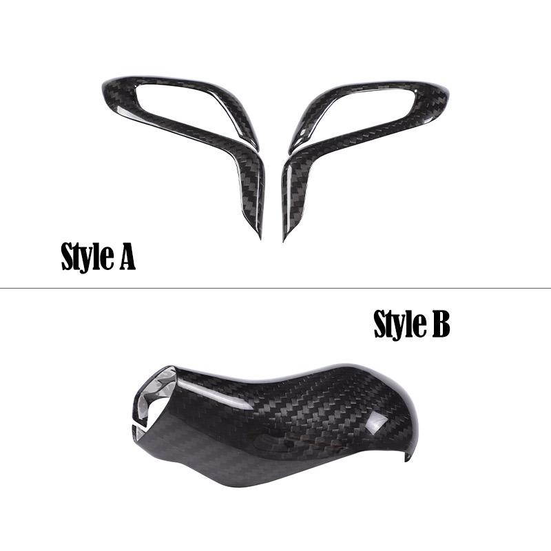 Real Dry Carbon Fiber For BMW F90 M5 F97 X3M F98 X4M 2018-2025 Automatic Shift Gear Knob Trim Cover Car Retrofitting Accessories