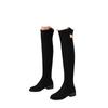 Thigh High Leather Boots For Women Flat Long Boots Women'S Knee High Boots Autumn And Winter Heels Long Tube Zapatos Para Mujer