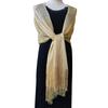 Cross-border Popular Gold and Silver Silk Shawl Flat Scarf Scarf Bridesmaid Dance Wedding Party Evening Dress Shawl Women