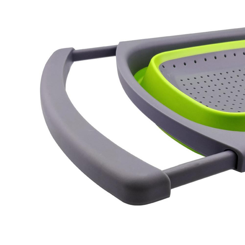 Square Stretchable Draining Basket Colander Kitchen Retractable Strainer Vegetable Storage Rack
