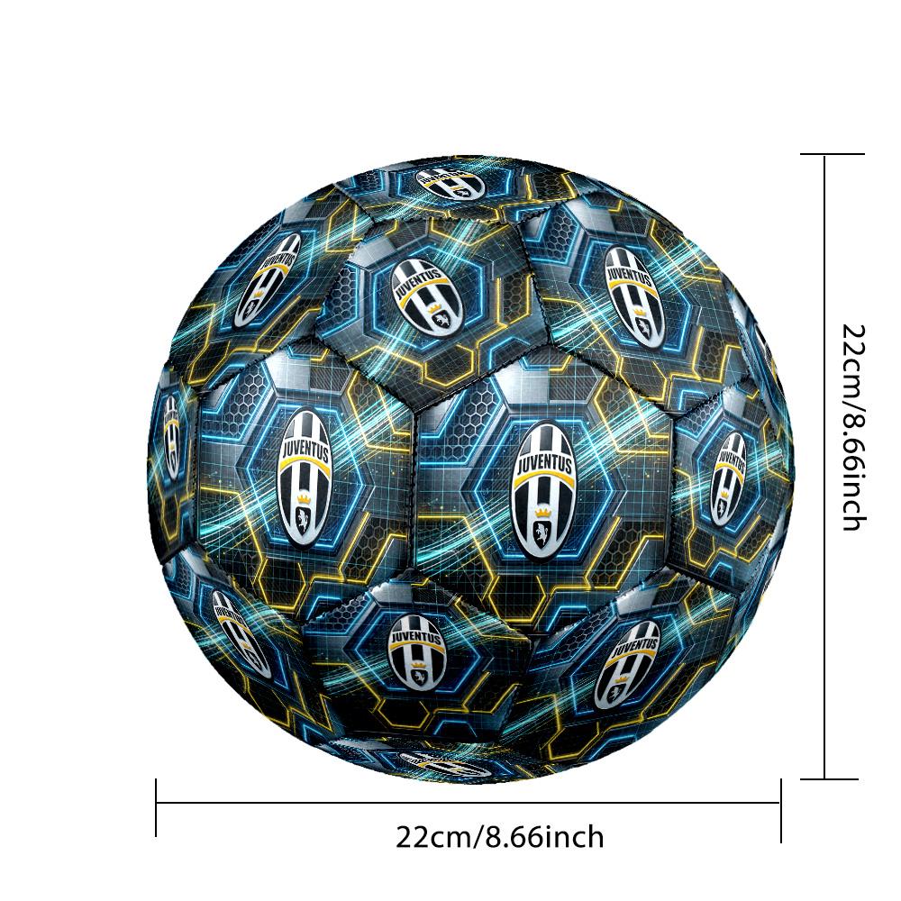 Juventus FC Theme soccer ball Size 5 Soccer Ball Soft Touch Professional Training Football for Outdoor Sports