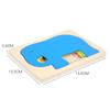 Montessori Panel Animal Puzzle Toy Wooden 3D Multilayer Gradient Color Elephant Duck Puzzle Early Learning Color Cognitive Panel