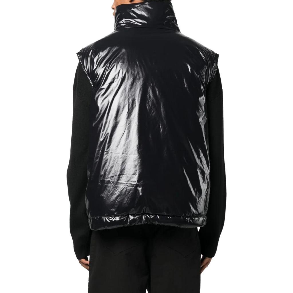 Moncler Genius X Alicia Keys Colaboración Chaleco con Cremallera de Cuello Alto para Hombre Negro I109F1A00007M2949