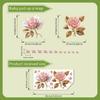 Elegant Floral Butterfly Waterproof Stickers Self Adhesive Bathroom Wall Decals for Toilet Seat Background Art Decoration