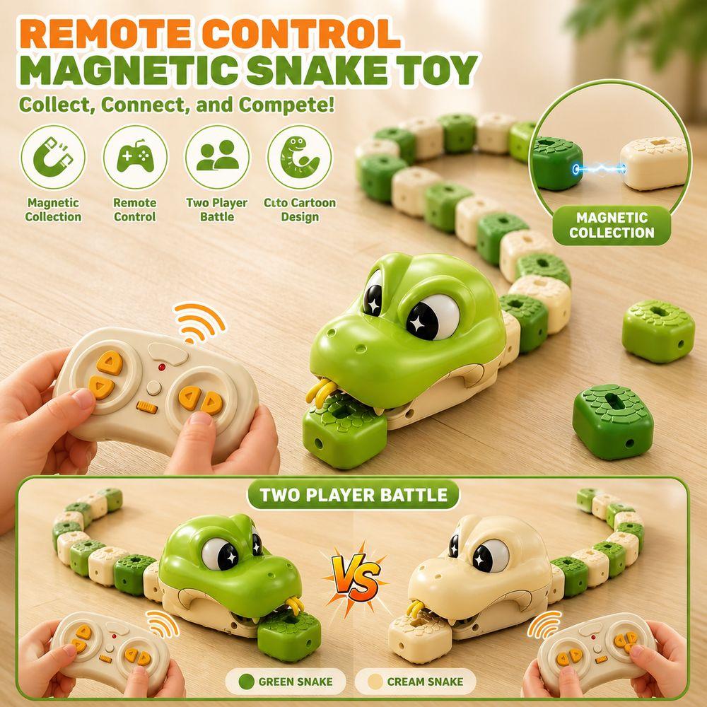 Cartoon Animal Remote Control Snake Magnetic Collection Interactive Animal Toy Two Player Games