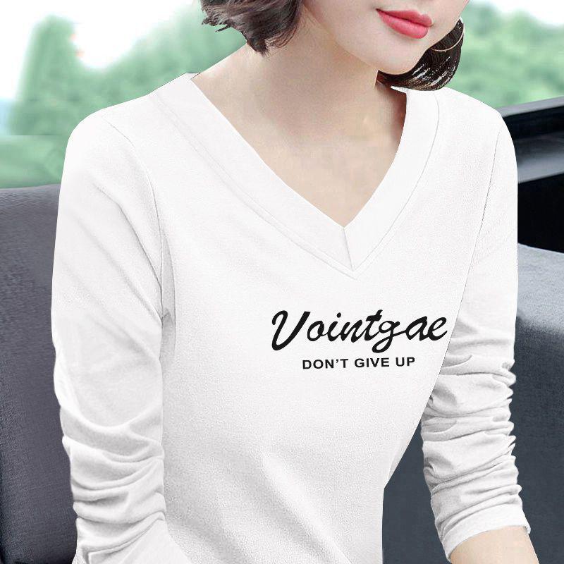 

Женская осенняя хлопковая рубашка большого размера с V-образным вырезом и длинным рукавом свободного кроя 2025 M