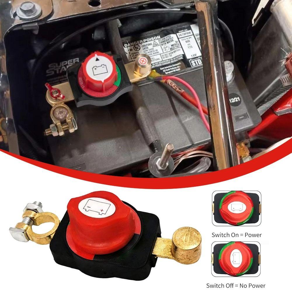 Durable Top Post Battery Disconnect Switch On/Off Waterproof Battery Isolator 12-24V Circuit Breaker Parts For Cars/Rvs/Boats