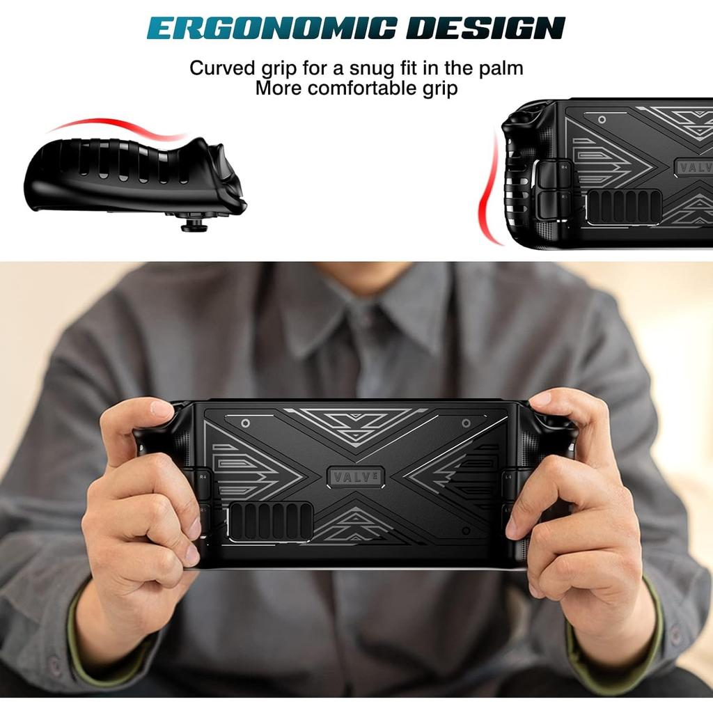 X Textur Steam Deck Schutzhülle Weiche TPU Hülle Stoßdämpfung Kratzfest Schale Kühl Langlebige Haut Ergonomie Rutschfester Griff