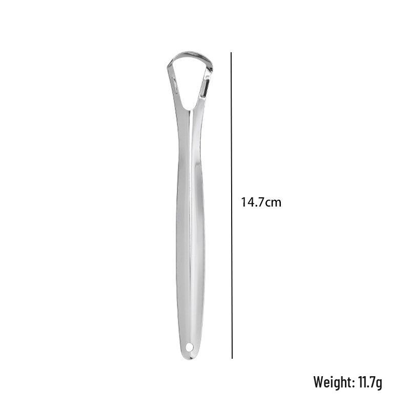 Stainless Steel Dental Tool Set: U-Shaped Tongue Scraper, Oral Mirror, and Tartar Remover