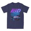 Initial D Neon AE86 Accessories Shirt for Unisex Women Takumi Fujiwara Tofu Store Pure Cotton T Shirt Short Sleeve Printed Clothing