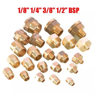 Adattatore Riduttore in Ottone BSP 1/8" 1/4" 3/8" 1/2" Per Acqua Connettore Femmina a Maschio Adattatore Acqua Gas Accoppiatore Connettore