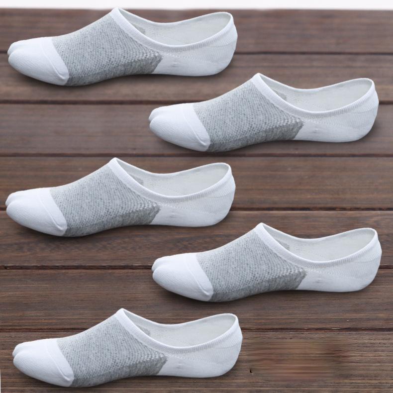 5 pairs of men's summer shallow mouth youth short socks invisible student low cut thin style