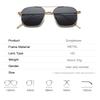 Fashion Women Sunglasses  Luxury Metal Trendy Eyewear Brand Design Vintage Men Square Sun Glasses Mirror