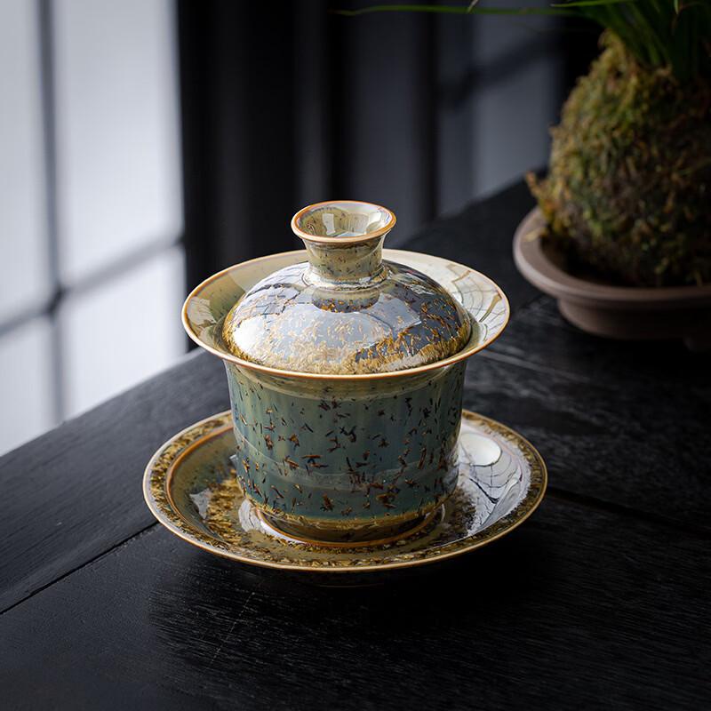 Chaxun Purple Jade Golden Zun SanCai Gaiwan