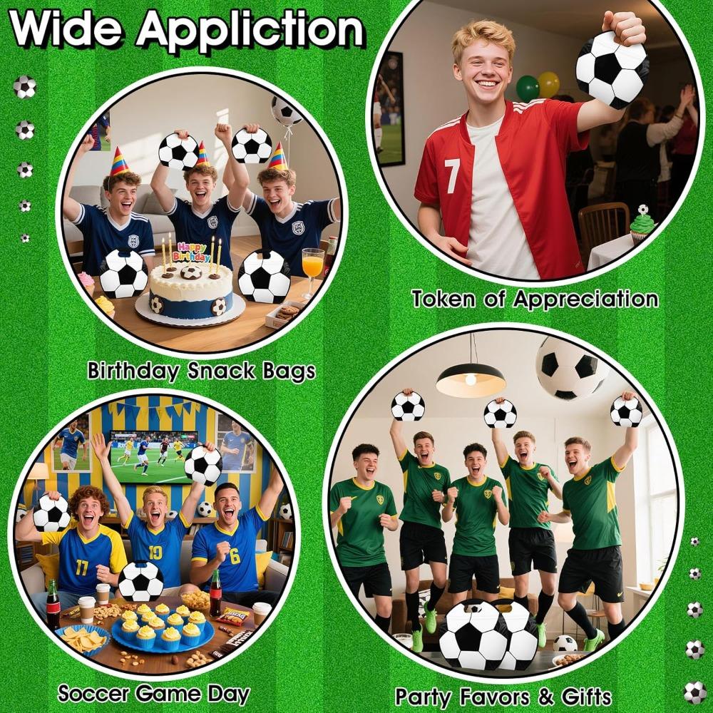 24pcs Soccer Snack Bags with Handles Reusable Baseball Sealed Treat Bags Stand-up Bottom Gift Bags Soccer Training Treat Bags Party Favor Bags