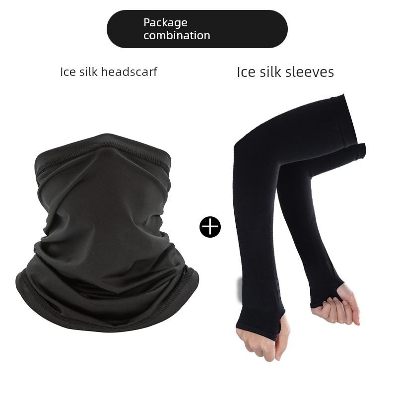 Outdoor Sun Protection Mask, Ice Silk Scarf, Men's Neck Gaiter, Women's Neck Scarf, Summer Thin Style, Cycling Bicycle Neck Protector