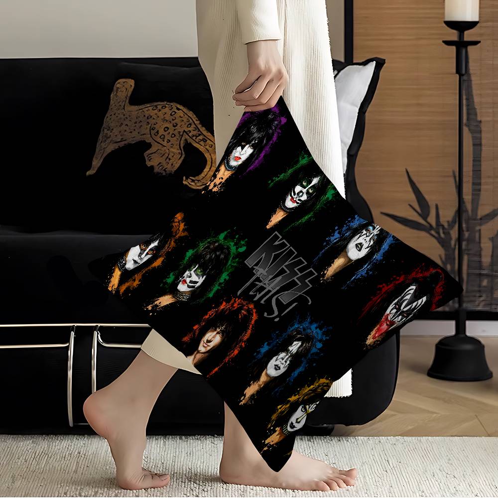 KISS Band Personalized Picture Text Home Decorative Pillows Household Gifts 45x45cm