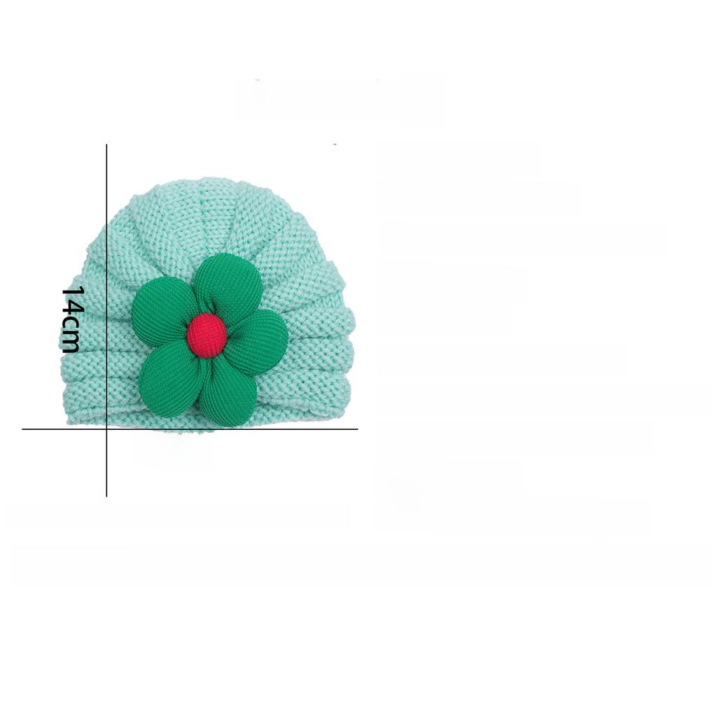 2023 Europäische & Amerikanische Babywolle Blumen-Pullovermütze: Warm & Bequem für Herbst & Winter