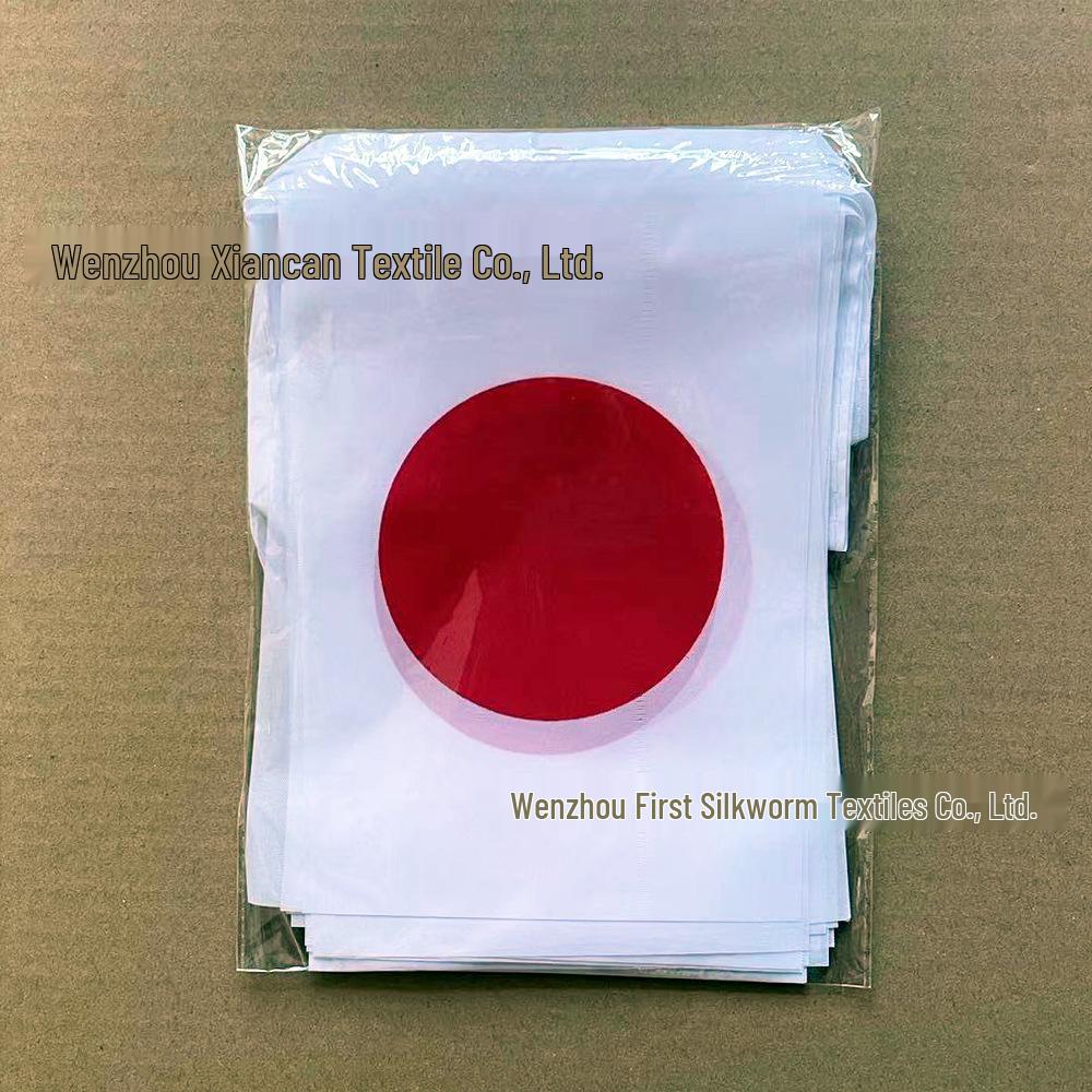 Japanese String Flag and Square Fan Banner: 14x21cm & 20x28cm Polyester Hanging Flags