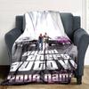 Gta Customize Text Blanket Gift Customizable Blanket Soft & Cozy for Bed Chair Home Decor Living Room Four Seasons Universal