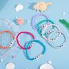 7PCS Colorful WWJD Bracelets Teen Girl Summer Beaded Bracelets Religious Stretch Bracelets What Would Jesus Do Bracelets