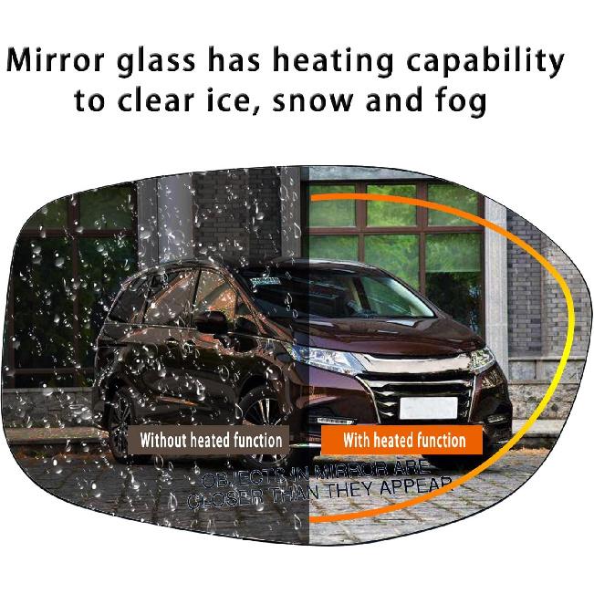 Right Passenger Side Mirror Glass Replacement For 2014 2015 2016 2017 HONDA ODYSSEY Mirrors - For HONDA ODYSSEY Side Mirror Glass With Rear Holder