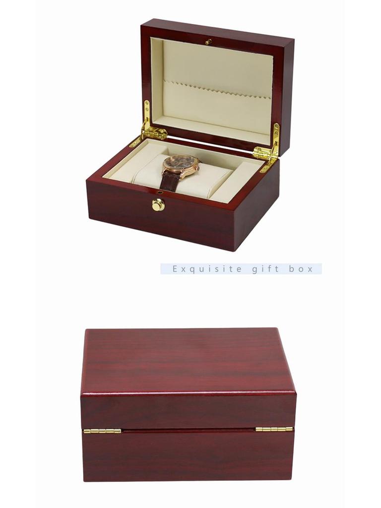 Luxurious Wooden & Leather Flip-top Jewelry Storage Box
