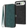 Side Buckle Double Fold Hand Strap Leather Phone Case