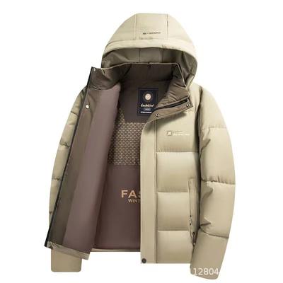Graphene Warm Windproof Jacket Men Winter Fashion Comfortable Thickened Outdoor Hooded Overcoat Male Casual Clothes