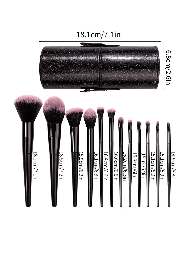 Shining Star Bucket 13PCS Makeup Brush Set 12 Synthetic Bristle Makeup Brushes Portable Storage Novice Full Set Of Tools