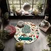 Cartoon Rabbits Pattern Round rug,Carpet Rug for Living Room Bedroom Playroom ,Non-slip Floor Mat,Holiday Gifts and Birthday Gifts.