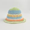 Color Stripes Crochet Straw Hat - Handmade Vacation Sun Hat for Women Beach & Resort Style Crochet Hats