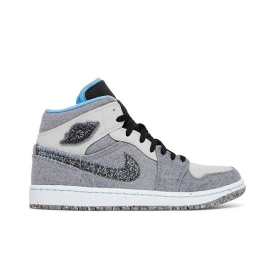 Air Jordan 1 Mid Crater Grey University Blue Men's DM3529-004