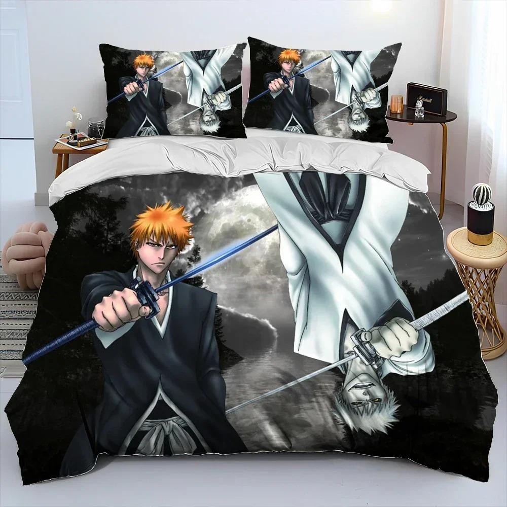 3D Anime Bleach Japan Cartoon Bedding Set Bedroom Soft Modern Bedspreads Comefortable Duvet Cover Quilt Cover And Pillowcase