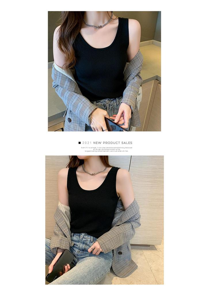 Damen Slim Fit Racerback Camisole Crop Top