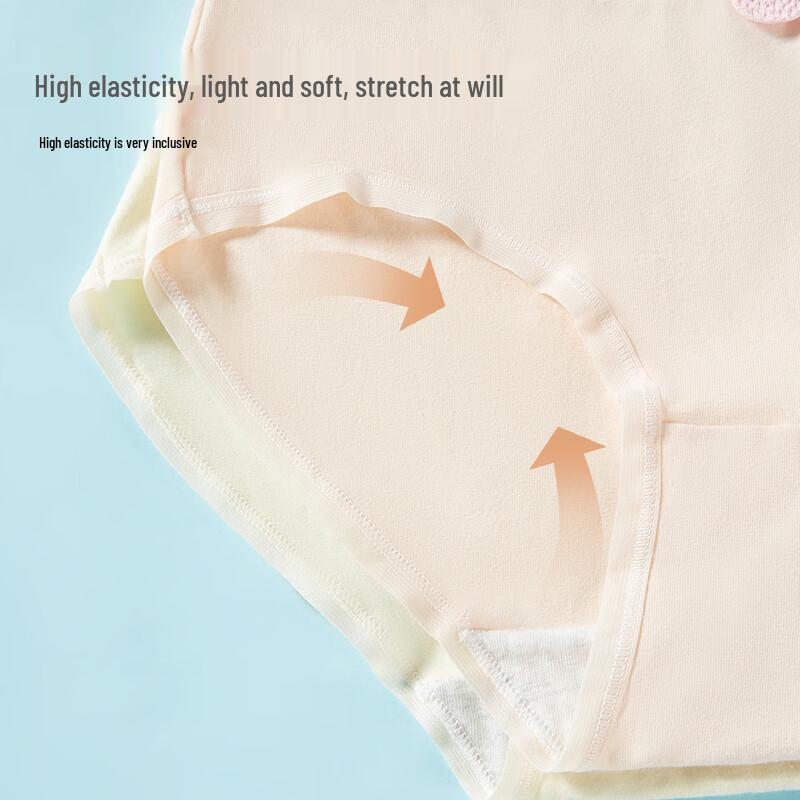 FENTENGCARE Women's 7A Antibacterial Seamless Mid-Waist Cotton Panties