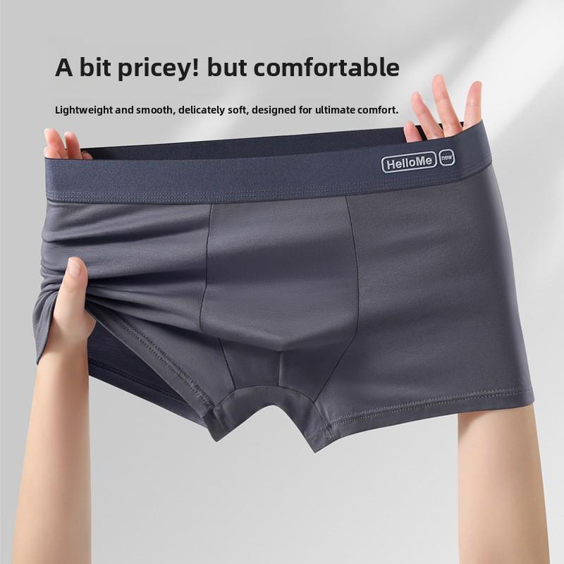 Large Size Men Spring and Summer Antibacterial Breathable Youth Flat Angle Underwear