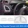 For Hyundai Tucson Ix35 2010 2011 2012 2013 2014 Matte Front Air Condition AC Vent Outlet Cover Trim Frame Interior Accessories
