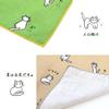 Set of 3 Gauze Cat Matcha Green Made In Iroha Mameo Series Handkerchiefs, Design, Tea, Japan, 100% Cotton, 35x35cm,