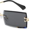 Rimless Sunglasses Comfortable Frameless Eyewear for Vacation Party Summer Beach